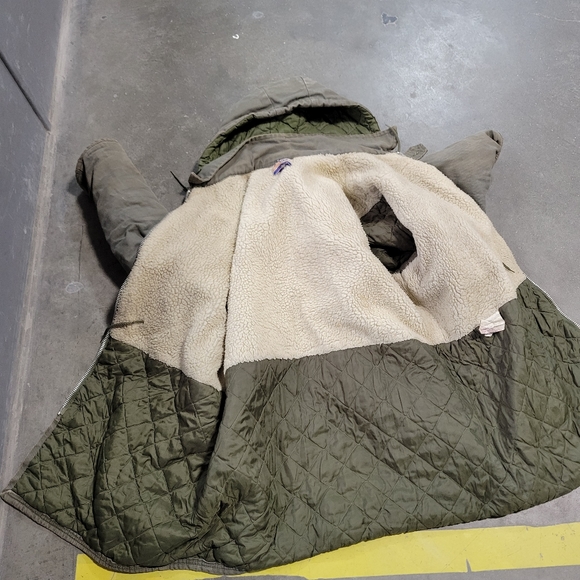 Vintage 1980s Military Hooded Jacket / mens xl Jacket / US Army Green marks work - Picture 8 of 10